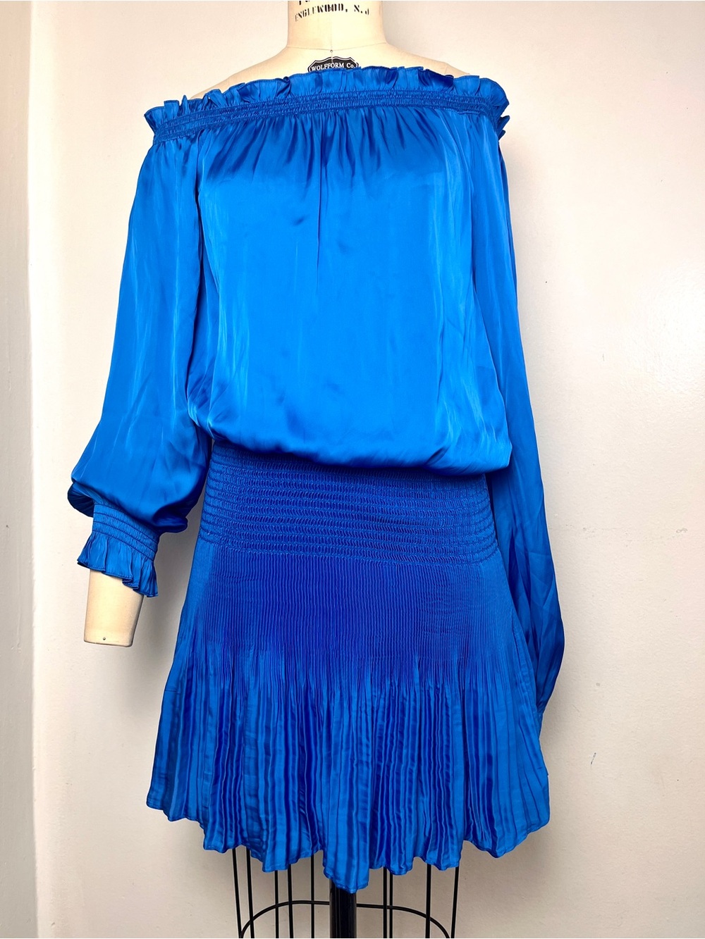 Sz. S Ramy Brook Off-Shoulder Royal Blue Dress